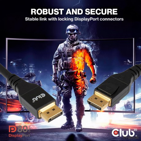 Club3D DP-Kabel 2.1 DP80 zertifiziert 2m