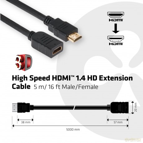 Club3D HDMI-Kabel 1.4 HD-Verlngerungsk