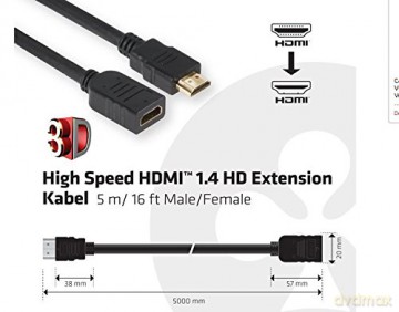 Club3D HDMI-Kabel 1.4 HD-Verlngerungsk