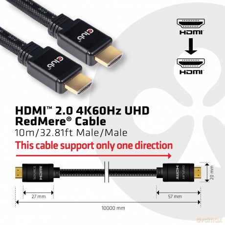 Club3D HDMI-Kabel A -> A 2.0 RedMere