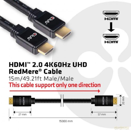 Club3D HDMI-Kabel A -> A 2.0 RedMere