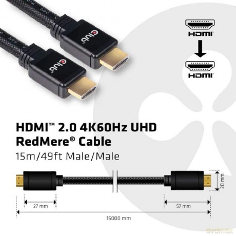 Club3D HDMI-Kabel A -> A 2.0 RedMere