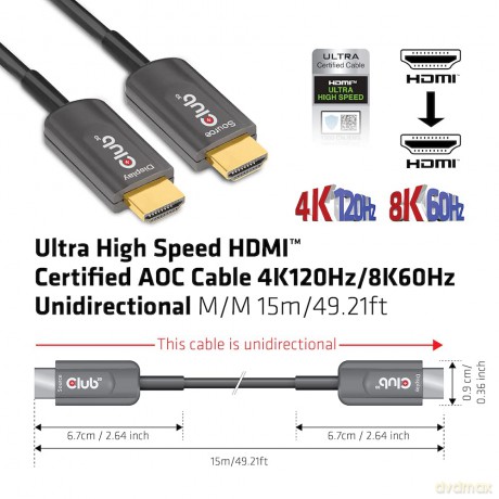 Club3D HDMI-Kabel A -> A 2.1 aktiv opt.