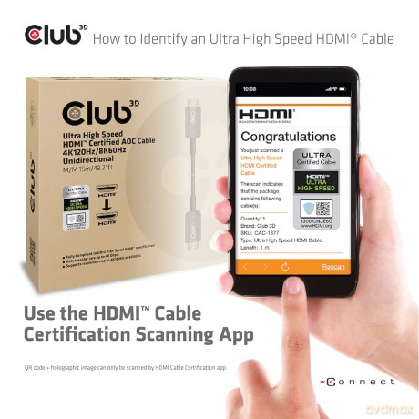 Club3D HDMI-Kabel A -> A 2.1 aktiv opt.