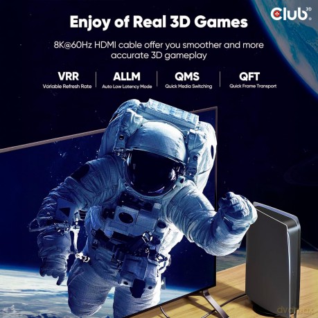 Club3D HDMI-Kabel A -> A 2.1 Ultra High
