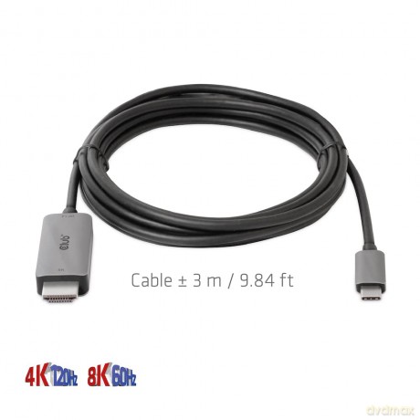 Club3D Kabel USB 3.2 Typ C > HDMI 2.1