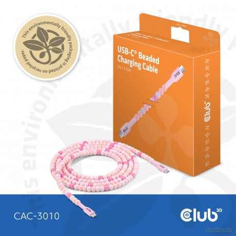 Club3D Lifestyle USB-C Perlen-Kabel PD60