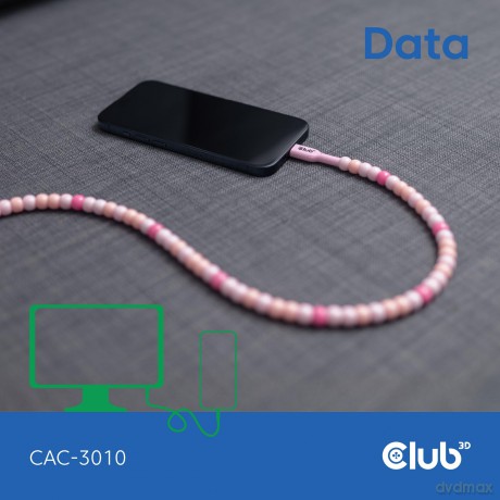 Club3D Lifestyle USB-C Perlen-Kabel PD60