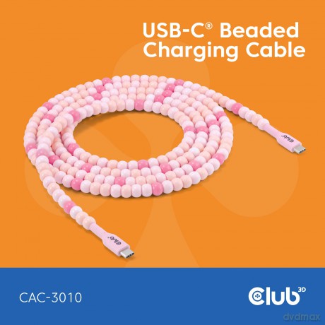 Club3D Lifestyle USB-C Perlen-Kabel PD60