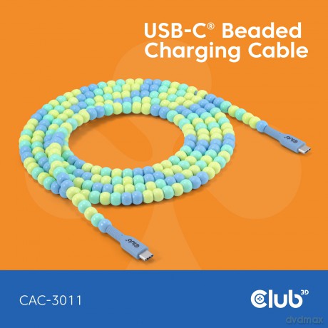 Club3D Lifestyle USB-C Perlen-Kabel PD60