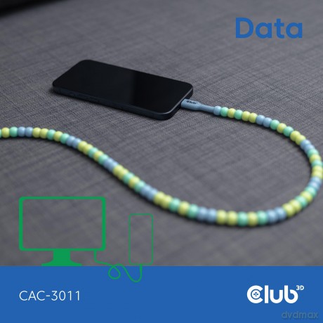 Club3D Lifestyle USB-C Perlen-Kabel PD60