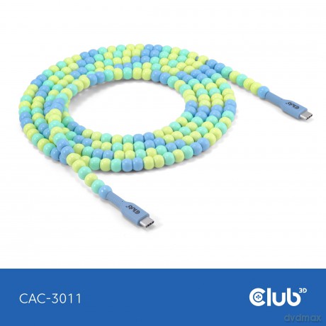 Club3D Lifestyle USB-C Perlen-Kabel PD60