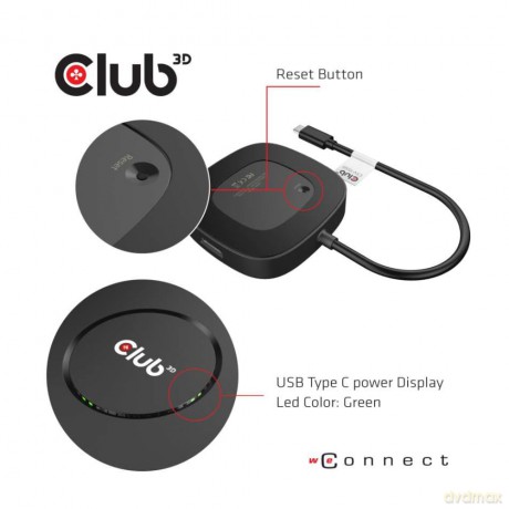 Club3D MST-Hub USB 3.2 Typ C > 3x Displa