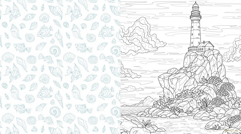 Coastal Charm Coloring Book [KSIĄŻKA]