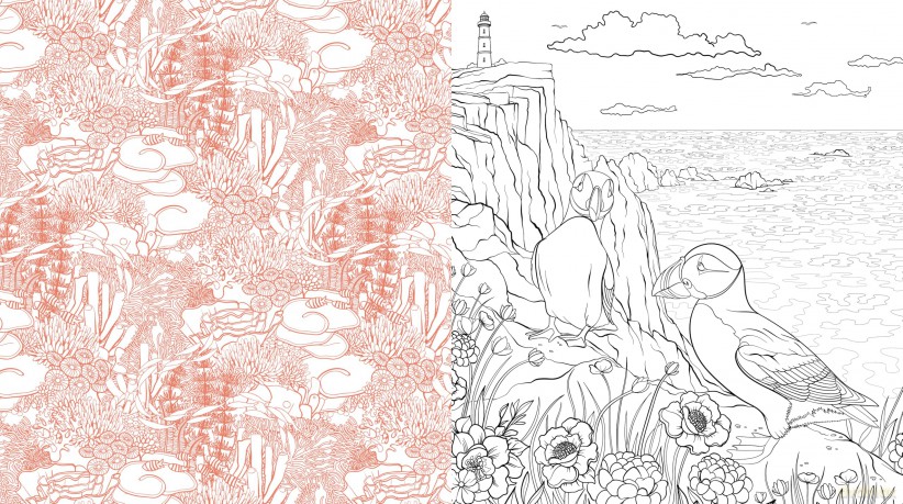 Coastal Charm Coloring Book [KSIĄŻKA]