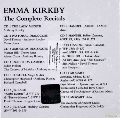 Emma Kirkby: Emma Kirkby The Complete Recitals (BOX) [12CD]