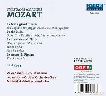 Valer Sabadus: Mozart:Castrato Arias [CD]