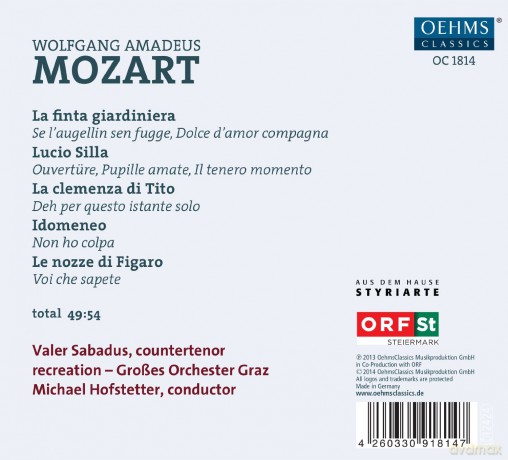 Valer Sabadus: Mozart:Castrato Arias [CD]