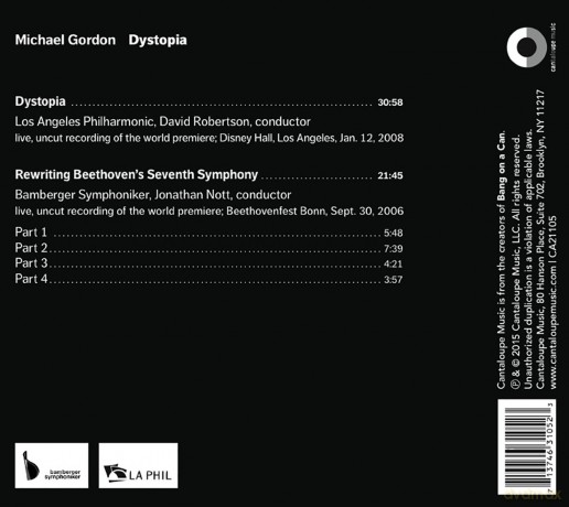 Los Angeles Philharmonic: Michael Gordon:Dystopia [CD]