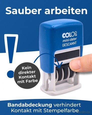 COLOP Datumstempel mit Text "Gescannt" M