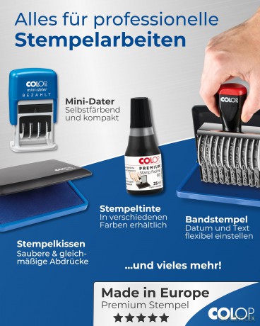 COLOP Datumstempel mit Text "Gescannt" M