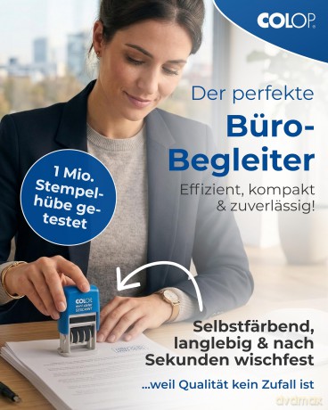 COLOP Datumstempel mit Text "Gescannt" M