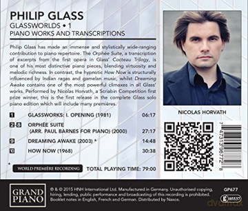 Nicolas Horvath: Glass:Glassworlds Vol. 1 [CD]