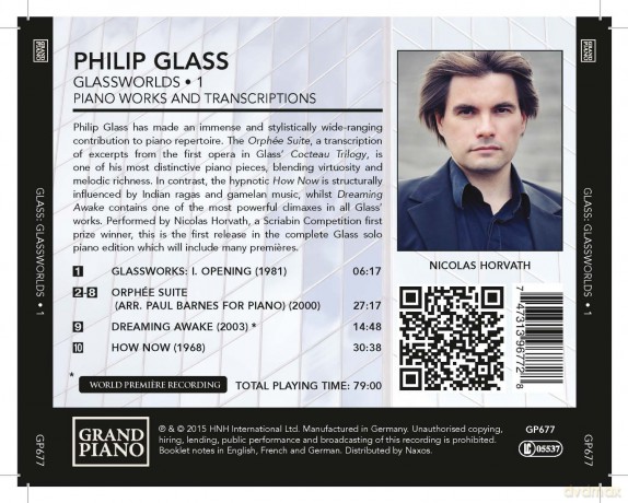 Nicolas Horvath: Glass:Glassworlds Vol. 1 [CD]