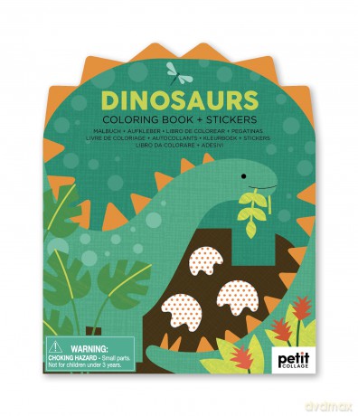 Coloring Book with Stickers Dinosaurs [KSIĄŻKA]