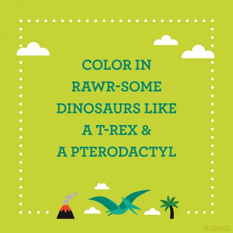 Coloring Book with Stickers Dinosaurs [KSIĄŻKA]