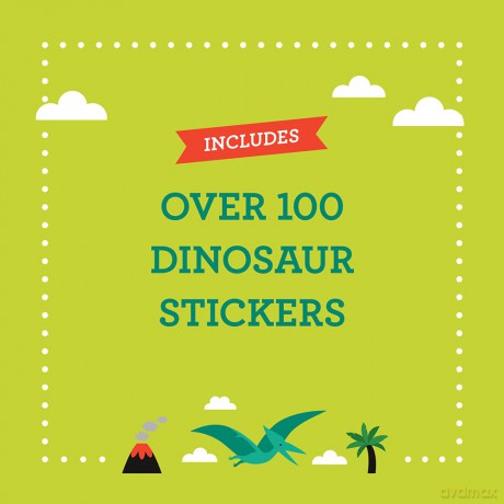 Coloring Book with Stickers Dinosaurs [KSIĄŻKA]