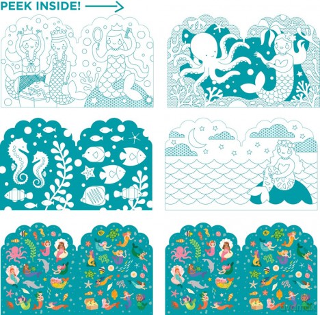 Coloring Book with Stickers Mermaids [KSIĄŻKA]