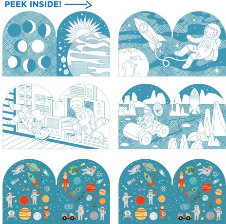 Coloring Book with Stickers Outer Space [KSIĄŻKA]