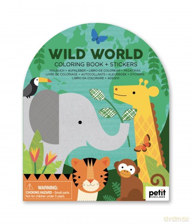 Coloring Book with Stickers Wild World [KSIĄŻKA]