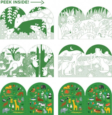 Coloring Book with Stickers Wild World [KSIĄŻKA]