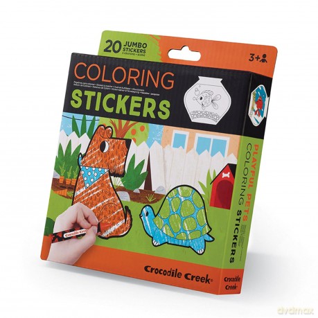 Coloring Stickers - Playful Pets