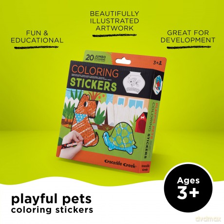Coloring Stickers - Playful Pets