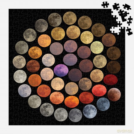 Colors of the Moon 500 Piece Puzzle [KSIĄŻKA]