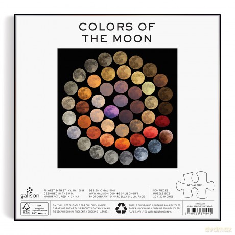Colors of the Moon 500 Piece Puzzle [KSIĄŻKA]