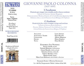 Ensemble Les Nations: Colonna:L\'Assalonne  [CD]