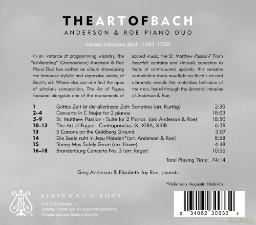 Greg Anderson: The Art Of Bach [CD]