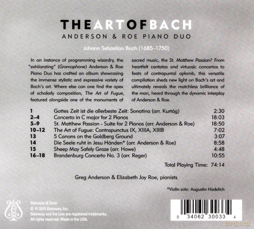 Greg Anderson: The Art Of Bach [CD]