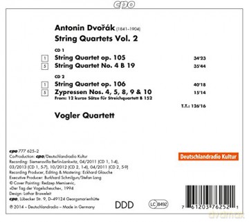 Vogler Quartet: Dvorak:String Quartets Vol. 2 [2CD]