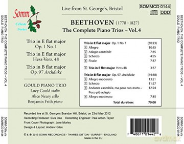 Gould Piano Trio: Beethoven:Piano Trios Vol. 4 [CD]