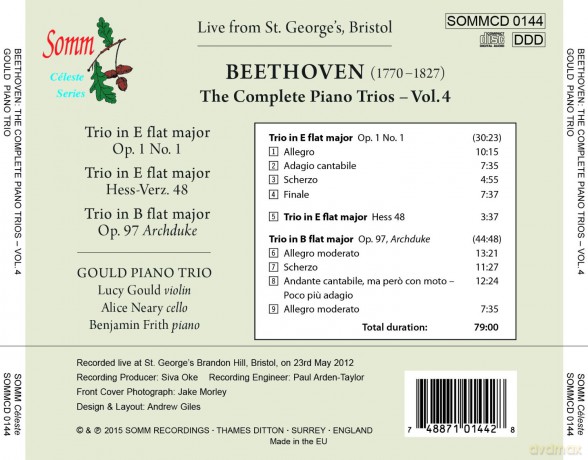 Gould Piano Trio: Beethoven:Piano Trios Vol. 4 [CD]