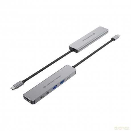 CONCEPTRONIC 6-1 Dock USB-C->HDMI,2xUSB