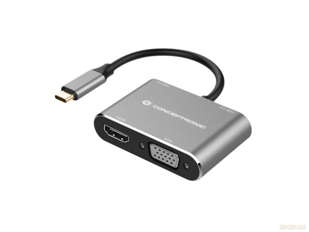 CONCEPTRONIC Dock USB-C ->HDMI,VGA,USB3.