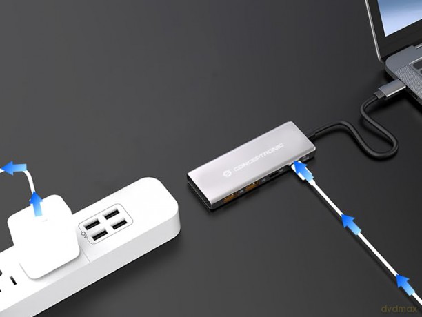 CONCEPTRONIC Dock USB-C->2xUSB-C,2xUSB-A