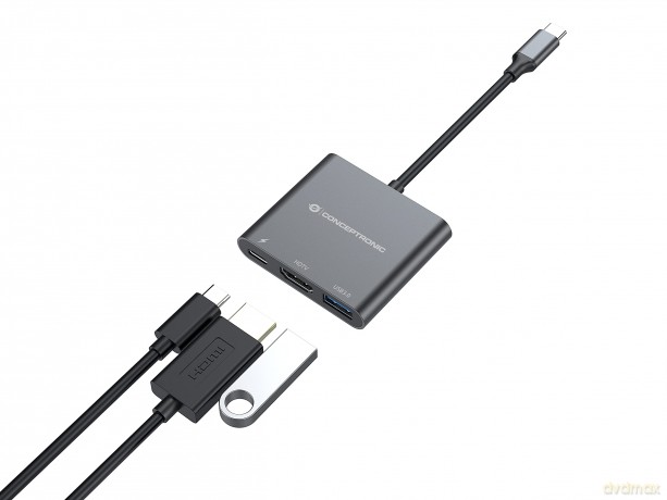 CONCEPTRONIC Dock USB-C->HDMI,USB3.0,100