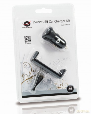 CONCEPTRONIC KFZ-Ladegert 2Port 10W,2x